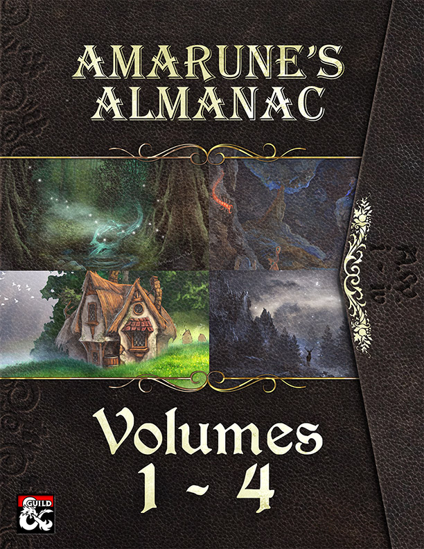 Amarune's Almanac - Volumes 1 - 4 by Steve Fidler and Amarune's Almanac Team for Vorpal Dice Press