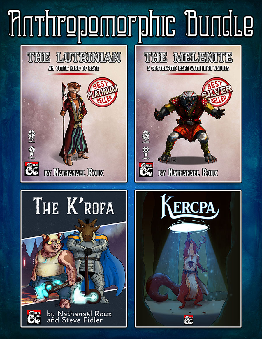The Anthropomorphic Races Bundle by Nathanaël Roux and Steve Fidler.