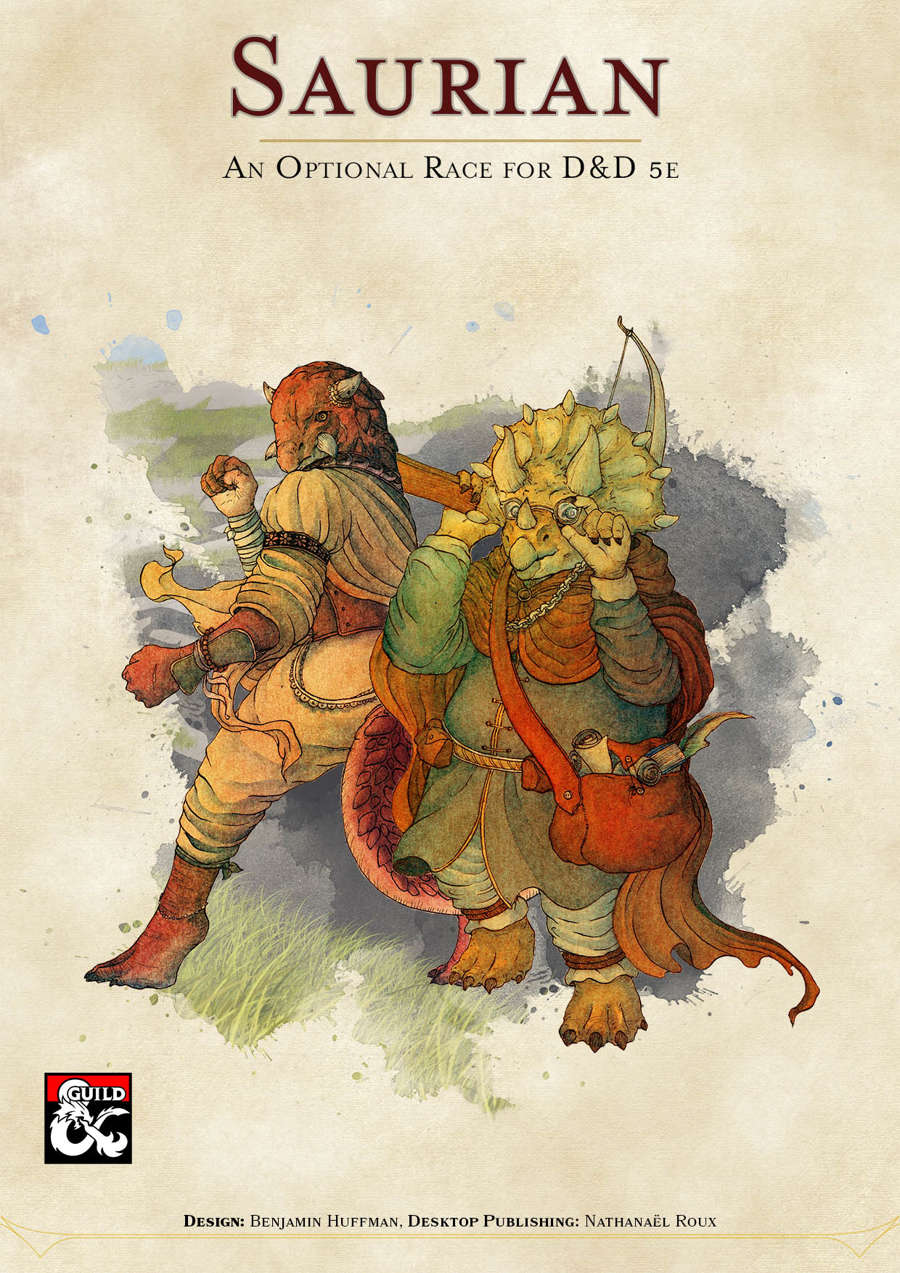 Saurian Race by Benjamin Huffman for Sterling Vermin Adventuring Co.